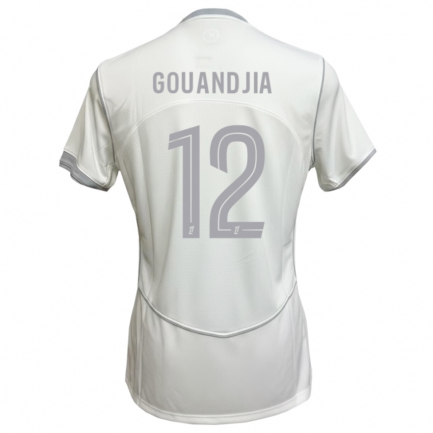 נשים Brady Gouandjia #12 לבן אפור הרחק ג'רזי 2026/27 חולצה קצרה