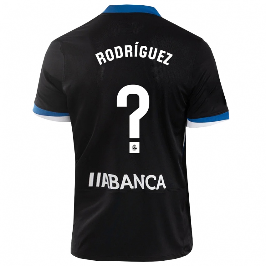 נשים Carlos Rodríguez #0 שחור כחול לבן הרחק ג'רזי 2026/27 חולצה קצרה