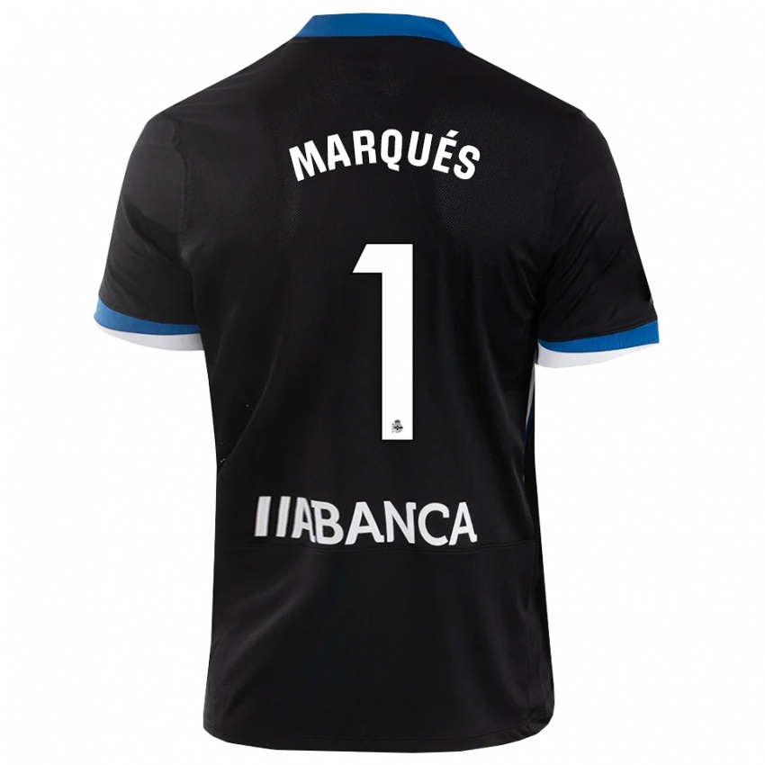 נשים Álex Marqués #1 שחור כחול לבן הרחק ג'רזי 2026/27 חולצה קצרה