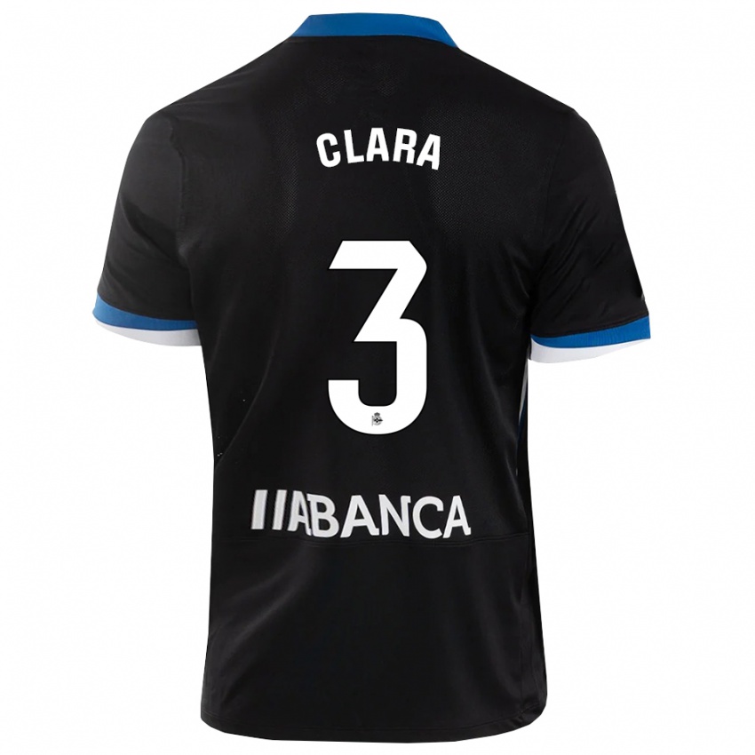 נשים Clara Rodríguez #3 שחור כחול לבן הרחק ג'רזי 2026/27 חולצה קצרה