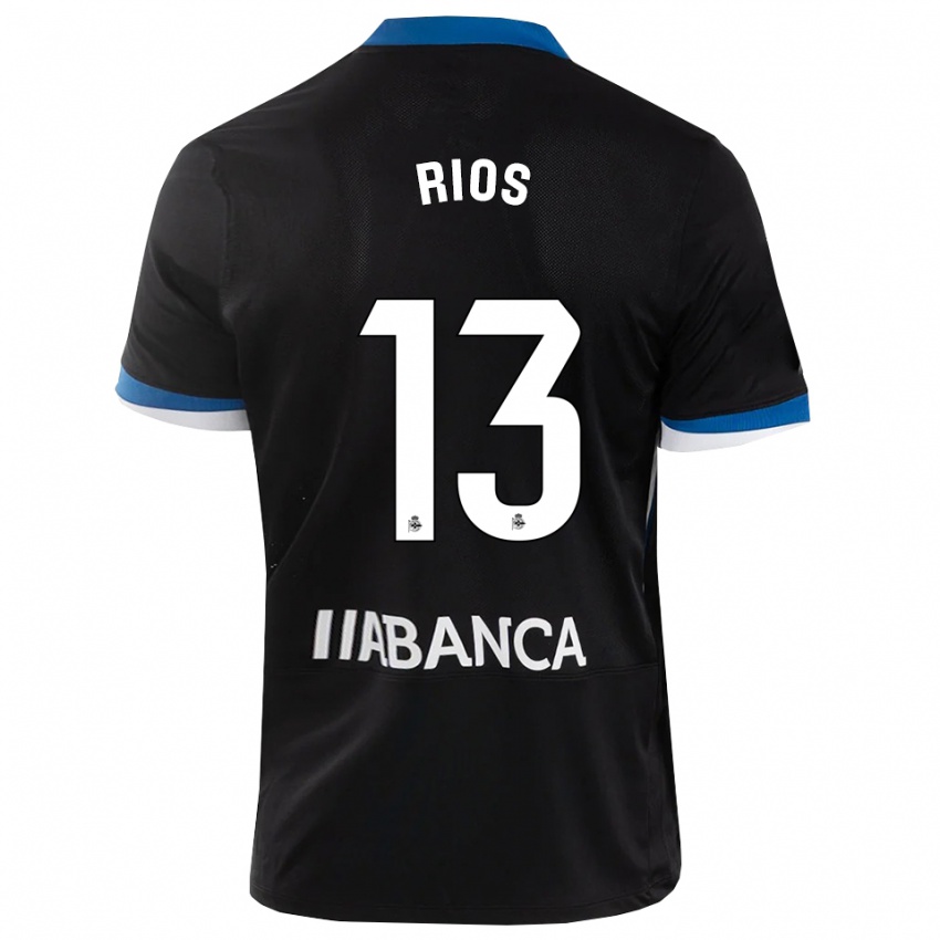 נשים Hugo Rios #13 שחור כחול לבן הרחק ג'רזי 2026/27 חולצה קצרה