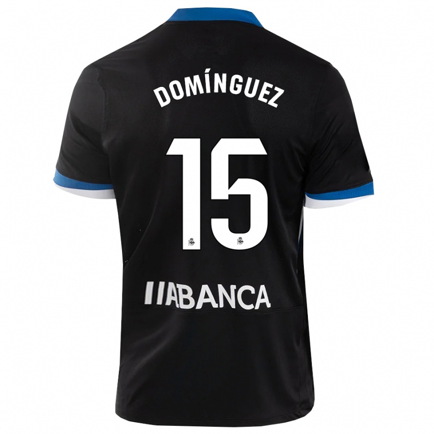 נשים David Domínguez #15 שחור כחול לבן הרחק ג'רזי 2026/27 חולצה קצרה