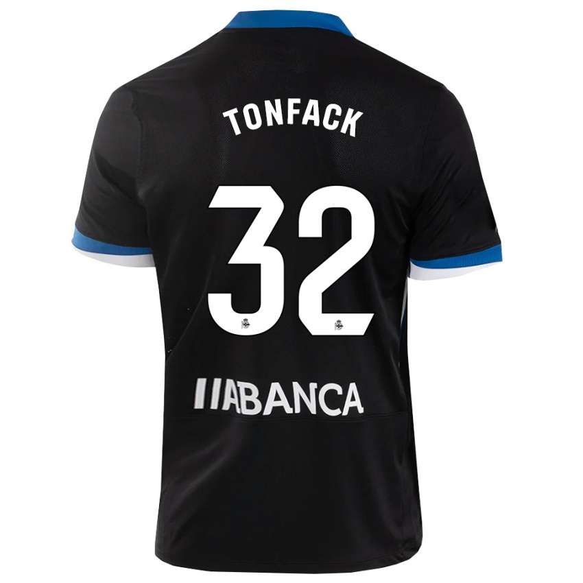 נשים Bil Dornol Nsongo Tonfack #32 שחור כחול לבן הרחק ג'רזי 2026/27 חולצה קצרה