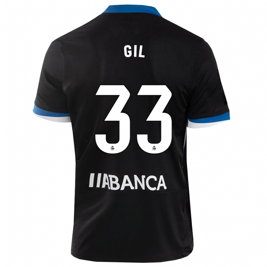 נשים Iker Gil #33 שחור כחול לבן הרחק ג'רזי 2026/27 חולצה קצרה