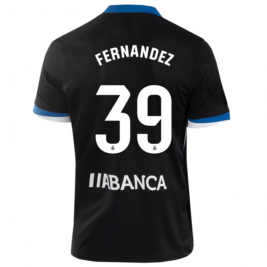 נשים David Fernández #39 שחור כחול לבן הרחק ג'רזי 2026/27 חולצה קצרה