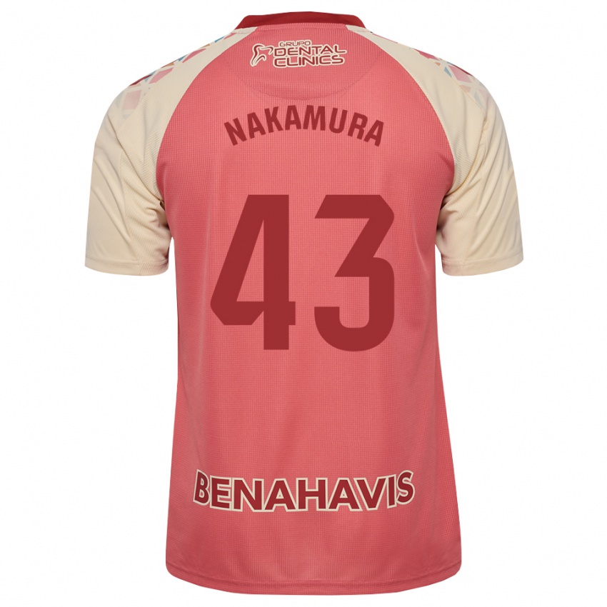 נשים Mare Nakamura #43 ורוד בהיר אדום כחול הרחק ג'רזי 2026/27 חולצה קצרה