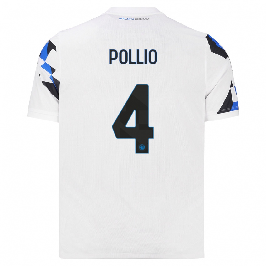נשים Daniele Pollio #4 לבן אדום כחול הרחק ג'רזי 2026/27 חולצה קצרה