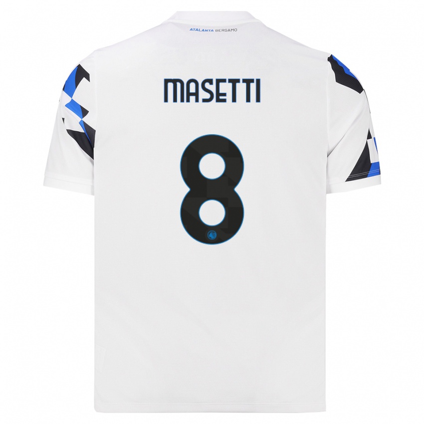 נשים Francesco Masetti #8 לבן אדום כחול הרחק ג'רזי 2026/27 חולצה קצרה