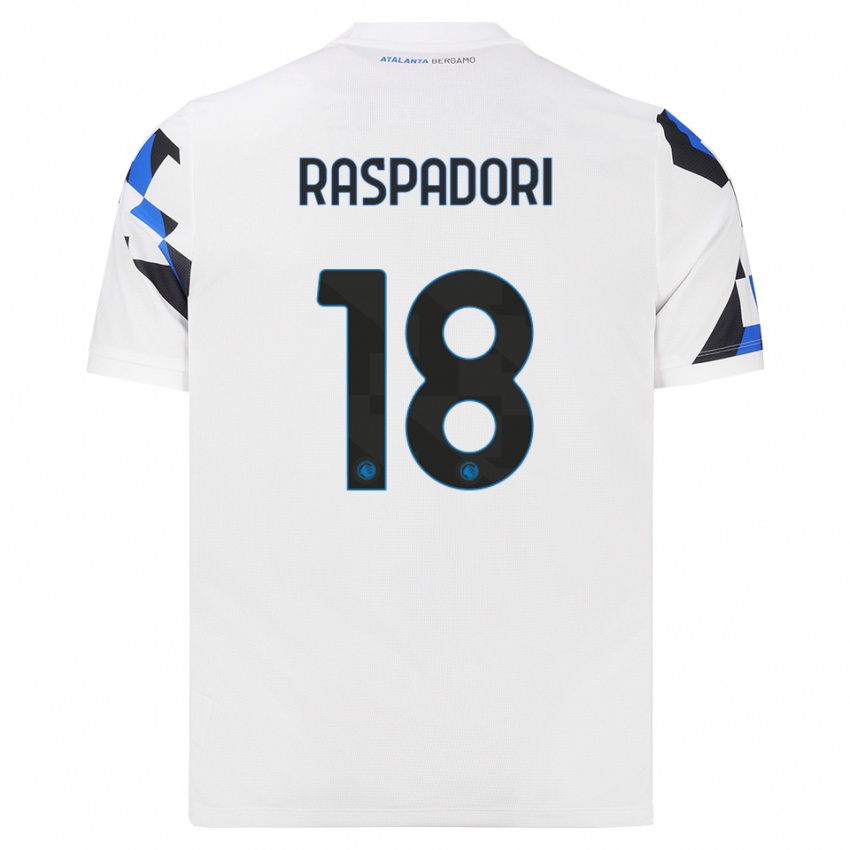 נשים Giacomo Raspadori #18 לבן אדום כחול הרחק ג'רזי 2026/27 חולצה קצרה