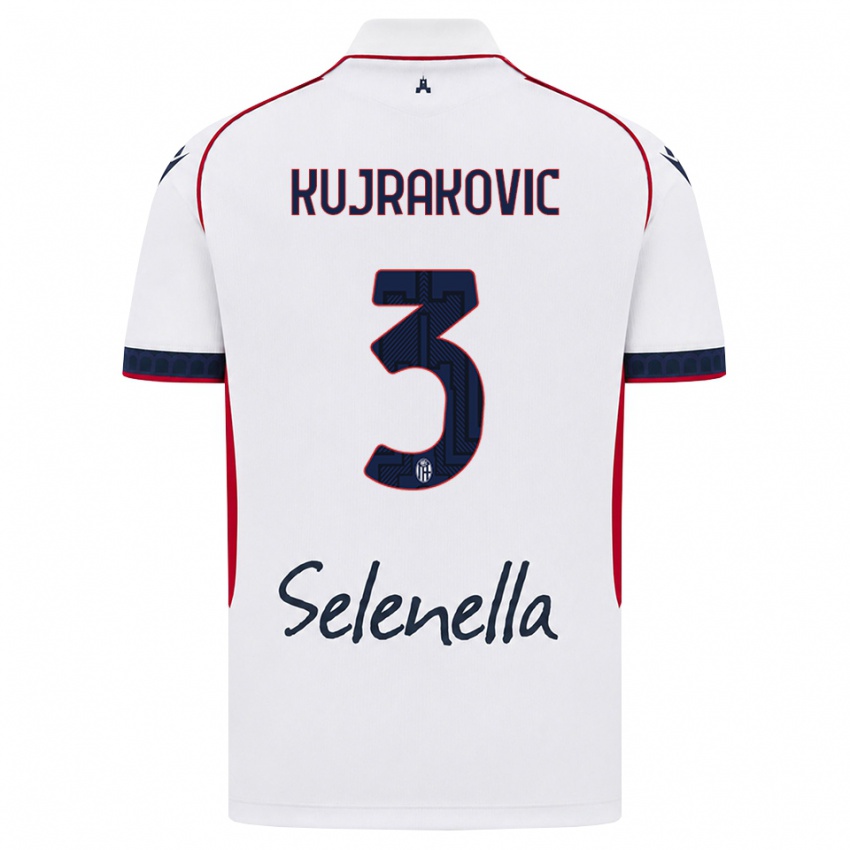 נשים Minel Kujrakovic #3 לבן אדום כחול מלכותי הרחק ג'רזי 2026/27 חולצה קצרה