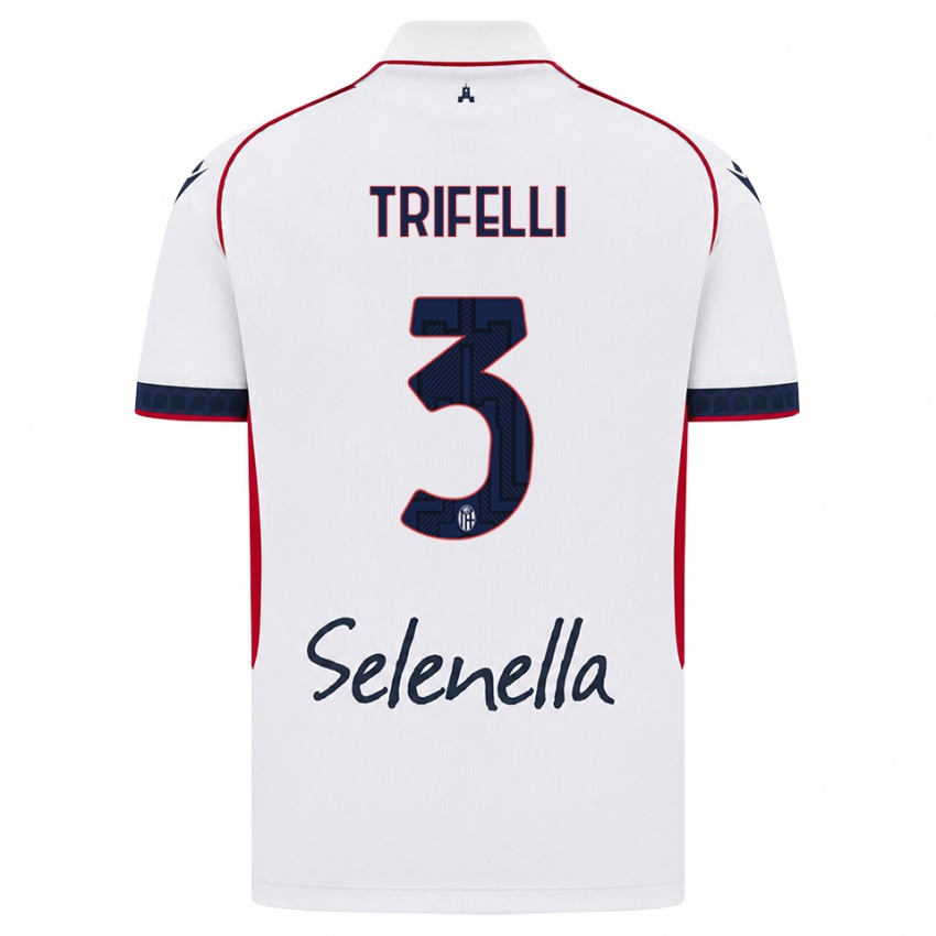 נשים Edoardo Trifelli #3 לבן אדום כחול מלכותי הרחק ג'רזי 2026/27 חולצה קצרה