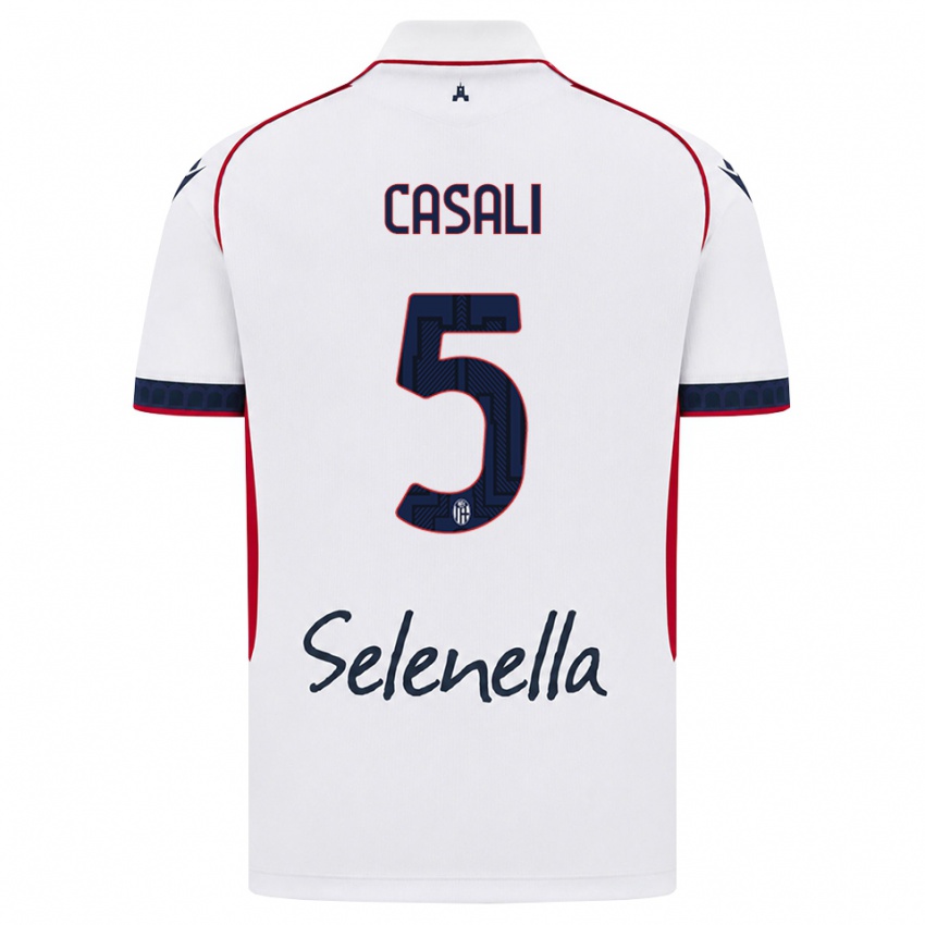 נשים Giacomo Casali #5 לבן אדום כחול מלכותי הרחק ג'רזי 2026/27 חולצה קצרה