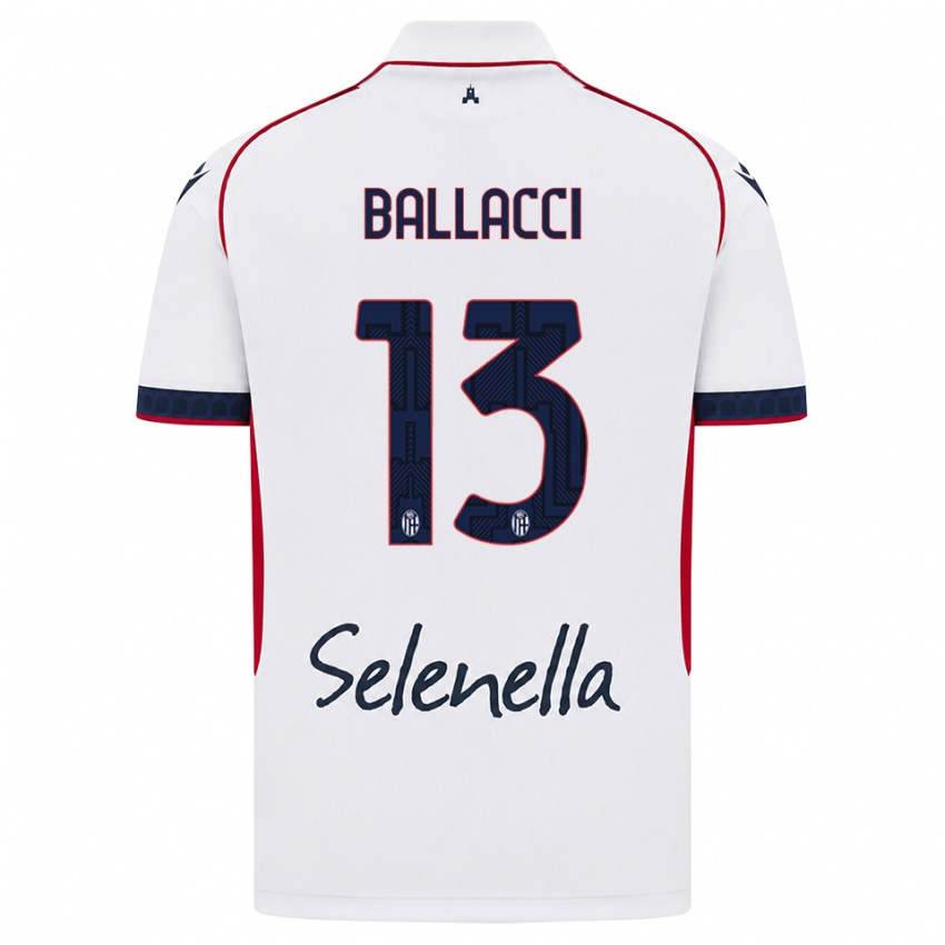 נשים Edoardo Ballacci #13 לבן אדום כחול מלכותי הרחק ג'רזי 2026/27 חולצה קצרה