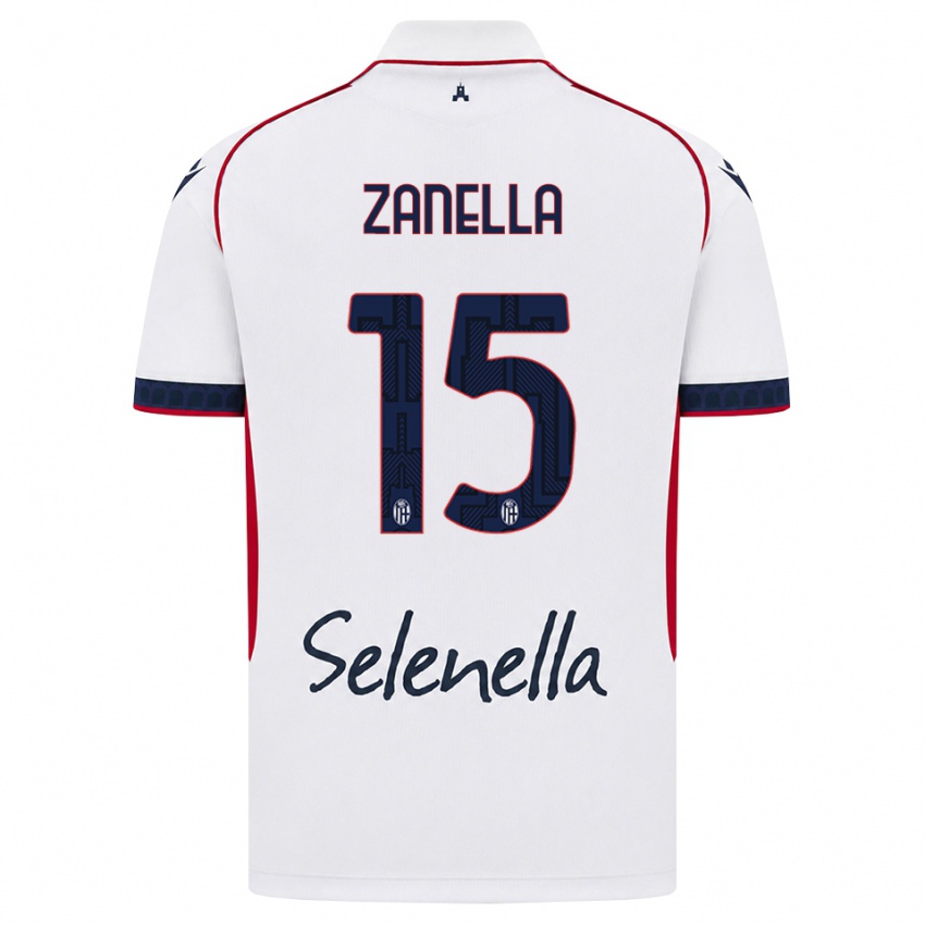 נשים Jacopo Zanella #15 לבן אדום כחול מלכותי הרחק ג'רזי 2026/27 חולצה קצרה