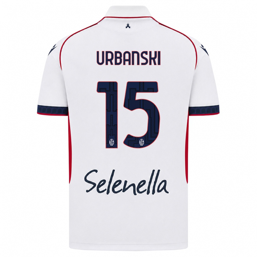 נשים Dominik Urbanski #15 לבן אדום כחול מלכותי הרחק ג'רזי 2026/27 חולצה קצרה