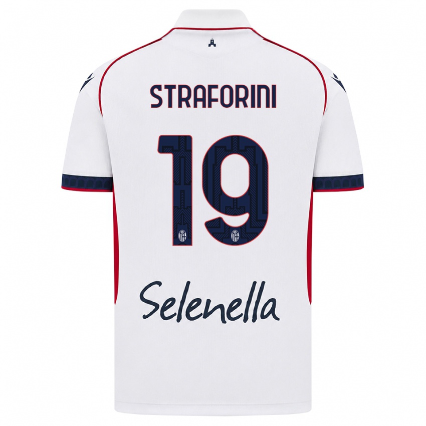 נשים Rino Straforini #19 לבן אדום כחול מלכותי הרחק ג'רזי 2026/27 חולצה קצרה
