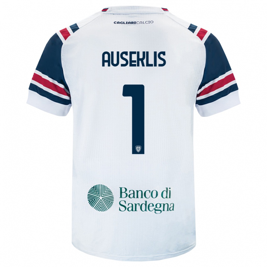 נשים Henrijs Auseklis #1 לבן אדום ירוק הרחק ג'רזי 2026/27 חולצה קצרה