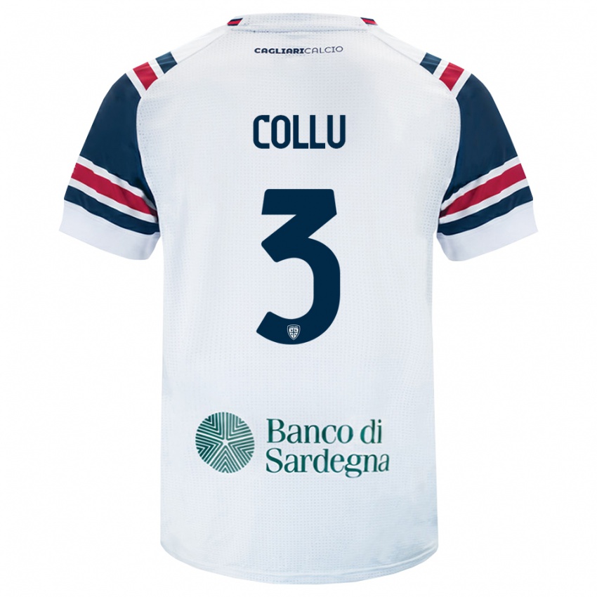 נשים Davide Collu #3 לבן אדום ירוק הרחק ג'רזי 2026/27 חולצה קצרה