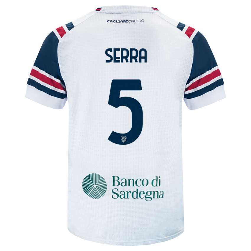 נשים Davide Serra #5 לבן אדום ירוק הרחק ג'רזי 2026/27 חולצה קצרה