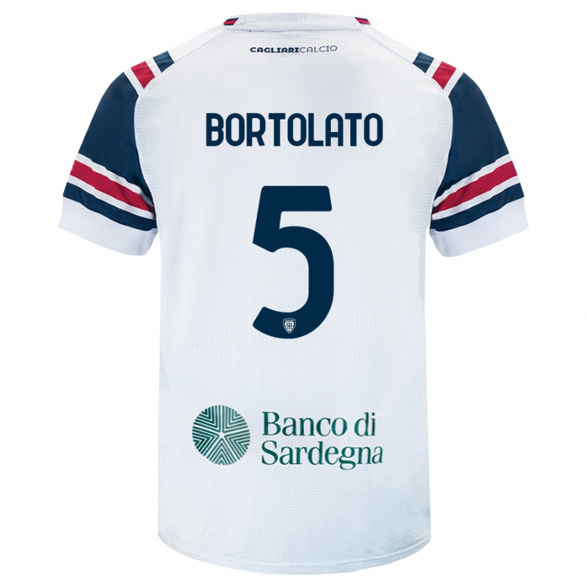 נשים Filippo Bortolato #5 לבן אדום ירוק הרחק ג'רזי 2026/27 חולצה קצרה