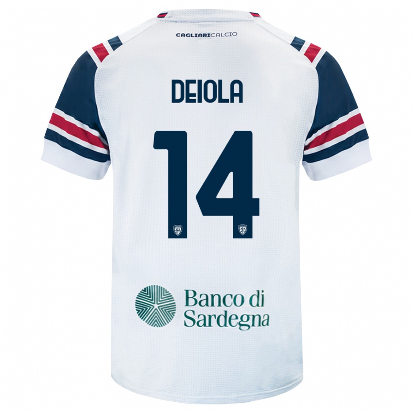 נשים Alessandro Deiola #14 לבן אדום ירוק הרחק ג'רזי 2026/27 חולצה קצרה