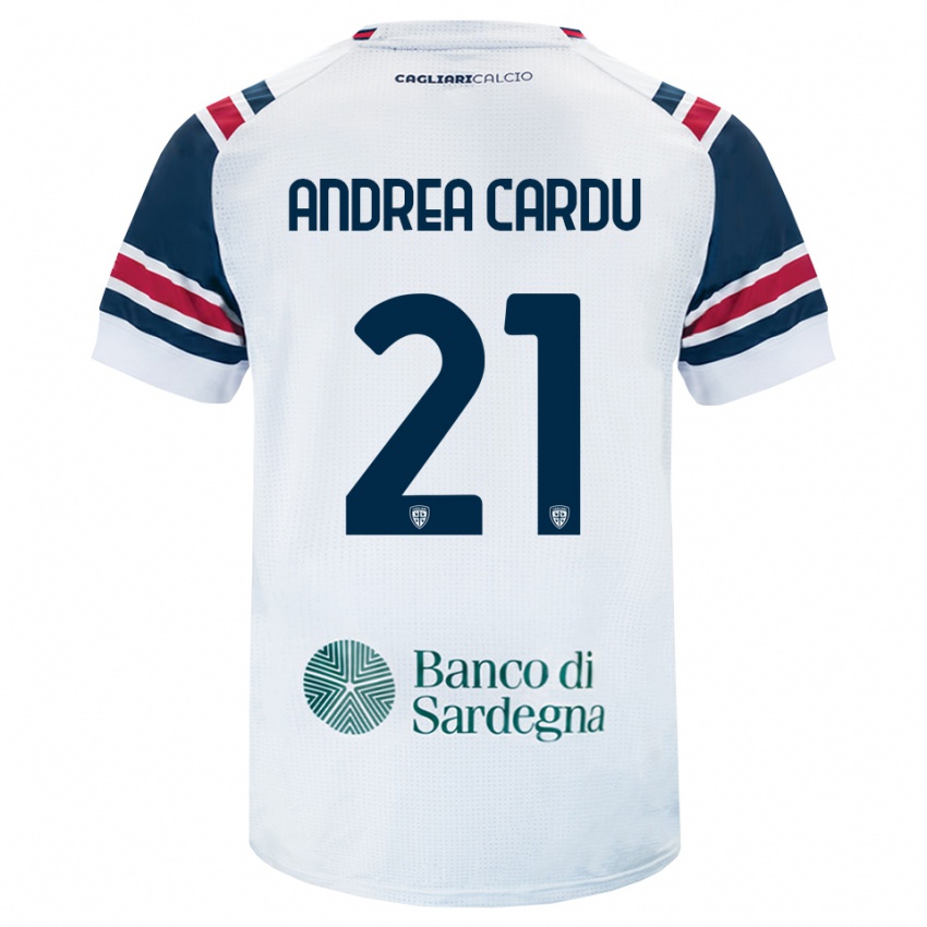 נשים Gian Andrea Cardu #21 לבן אדום ירוק הרחק ג'רזי 2026/27 חולצה קצרה