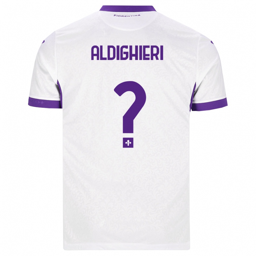נשים Benedetto Aldighieri #0 לבן סגול הרחק ג'רזי 2026/27 חולצה קצרה