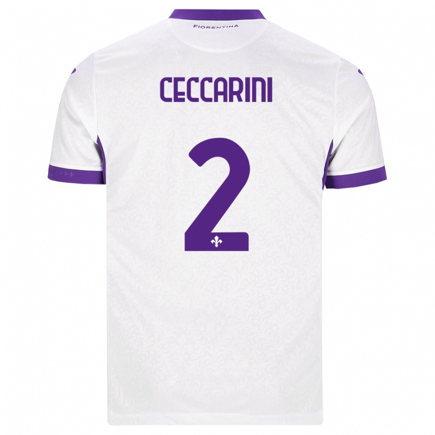 נשים Duccio Ceccarini #2 לבן סגול הרחק ג'רזי 2026/27 חולצה קצרה