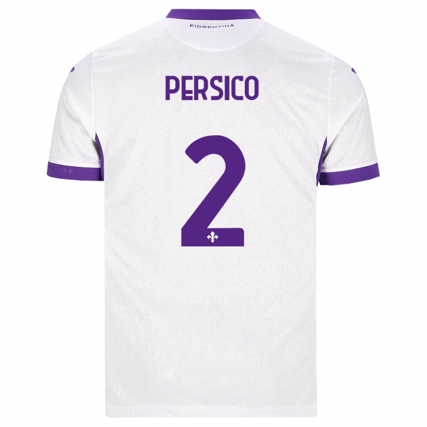 נשים Daniele Persico #2 לבן סגול הרחק ג'רזי 2026/27 חולצה קצרה