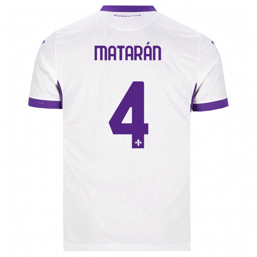 נשים Federico Matarán #4 לבן סגול הרחק ג'רזי 2026/27 חולצה קצרה