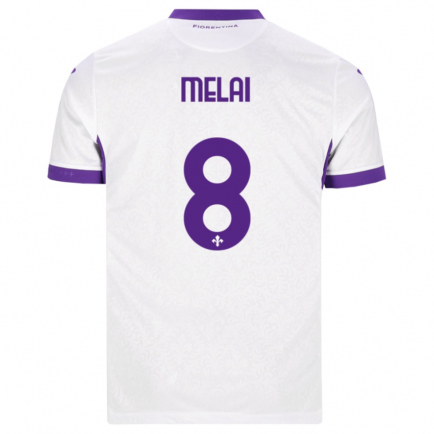 נשים Christian Melai #8 לבן סגול הרחק ג'רזי 2026/27 חולצה קצרה