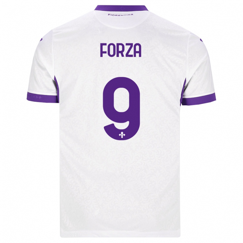 נשים Francesco Forza #9 לבן סגול הרחק ג'רזי 2026/27 חולצה קצרה