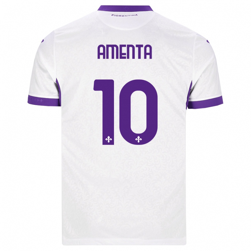 נשים Francesco Amenta #10 לבן סגול הרחק ג'רזי 2026/27 חולצה קצרה