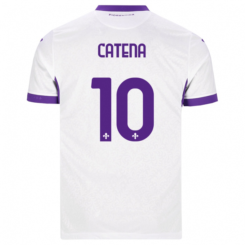 נשים Michaela Catena #10 לבן סגול הרחק ג'רזי 2026/27 חולצה קצרה