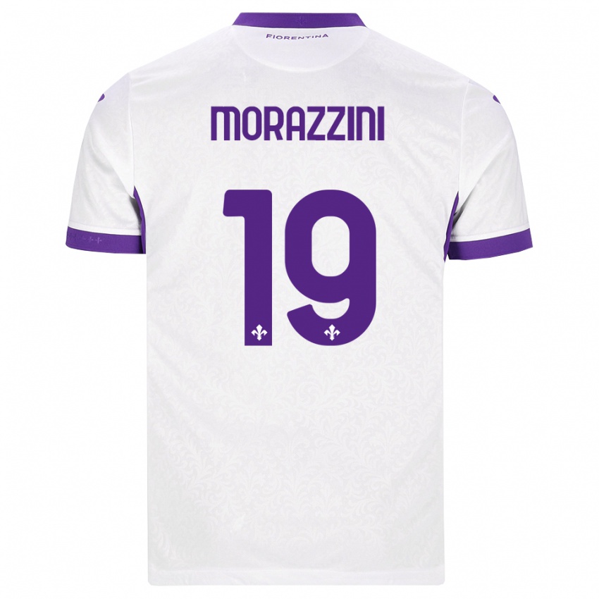 נשים Luigi Morazzini #19 לבן סגול הרחק ג'רזי 2026/27 חולצה קצרה