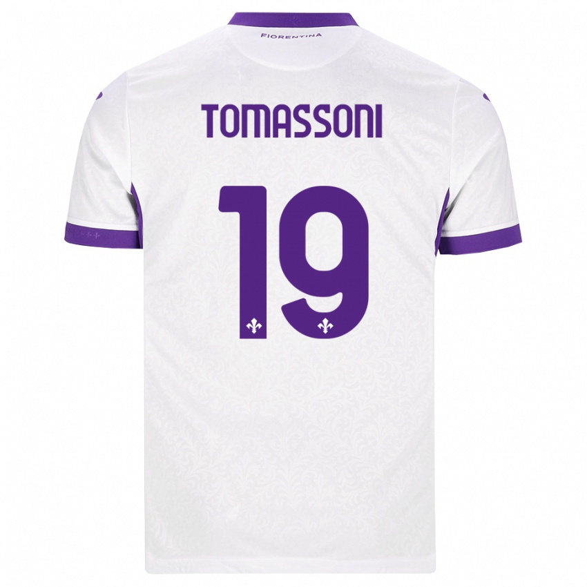 נשים Emma Tomassoni #19 לבן סגול הרחק ג'רזי 2026/27 חולצה קצרה