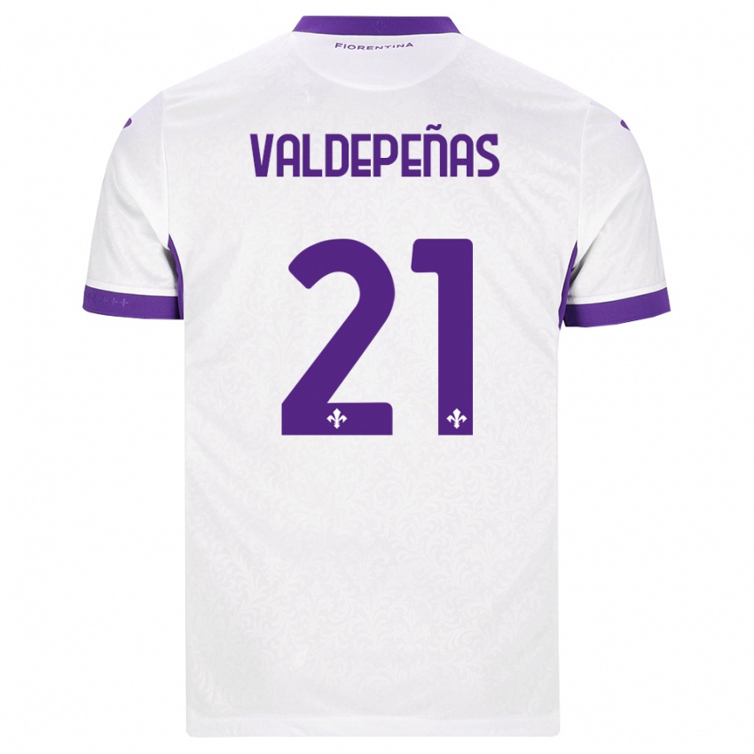 נשים Víctor Valdepeñas #21 לבן סגול הרחק ג'רזי 2026/27 חולצה קצרה