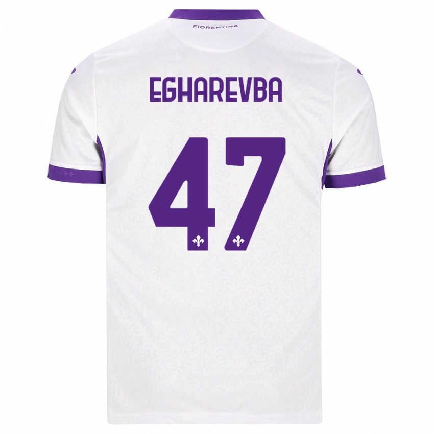 נשים Fortune Egharevba #47 לבן סגול הרחק ג'רזי 2026/27 חולצה קצרה