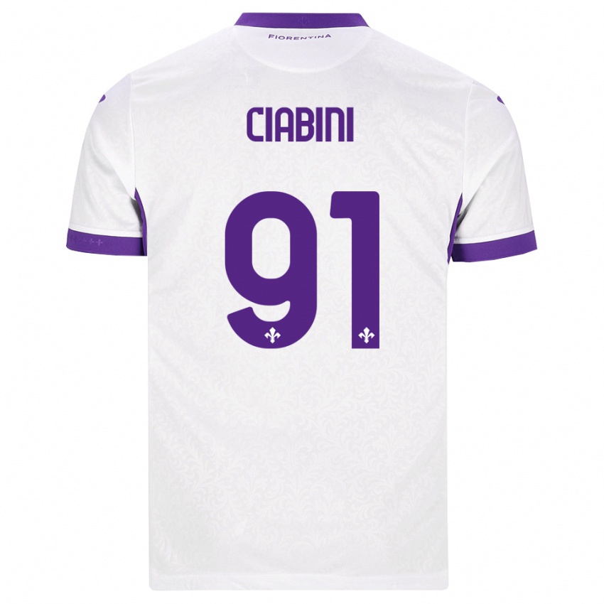 נשים Giulia Ciabini #91 לבן סגול הרחק ג'רזי 2026/27 חולצה קצרה