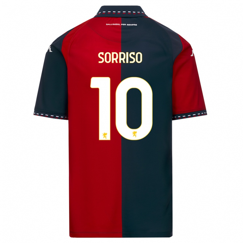 ילדים Sorriso #10 אדום שחור לבן ג'רזי ביתית 2026/27 חולצה קצרה