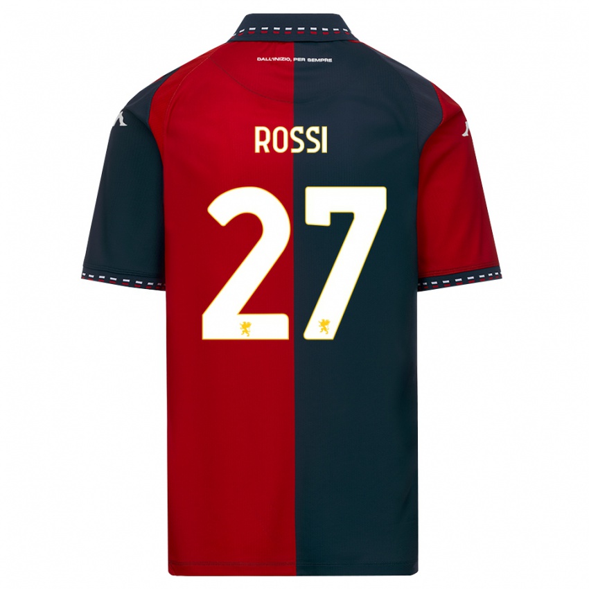 ילדים Lucrezia Rossi #27 אדום שחור לבן ג'רזי ביתית 2026/27 חולצה קצרה