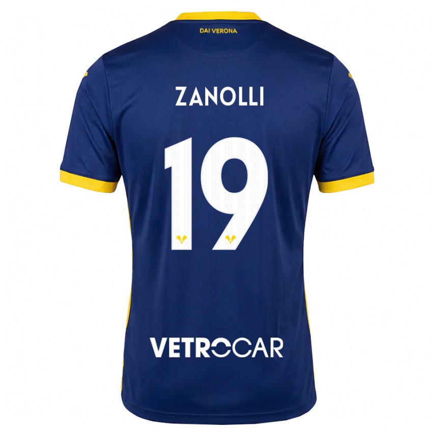 ילדים Michael Zanolli #19 כחול מלכותי צהוב לבן ג'רזי ביתית 2026/27 חולצה קצרה