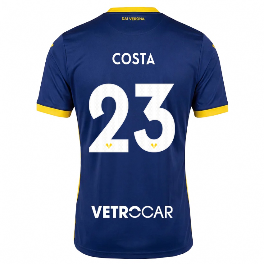 ילדים Nicole Costa #23 כחול מלכותי צהוב לבן ג'רזי ביתית 2026/27 חולצה קצרה