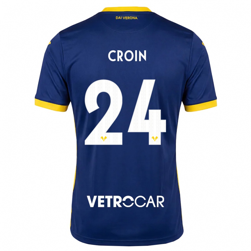 ילדים Nicole Croin #24 כחול מלכותי צהוב לבן ג'רזי ביתית 2026/27 חולצה קצרה