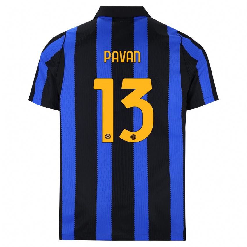 ילדים Federico Pavan #13 שחור כחול צהוב ג'רזי ביתית 2026/27 חולצה קצרה