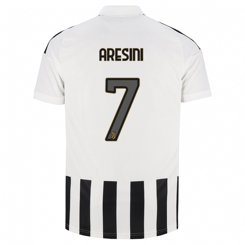 ילדים Raffaele Aresini #7 שחור לבן חום ג'רזי ביתית 2026/27 חולצה קצרה