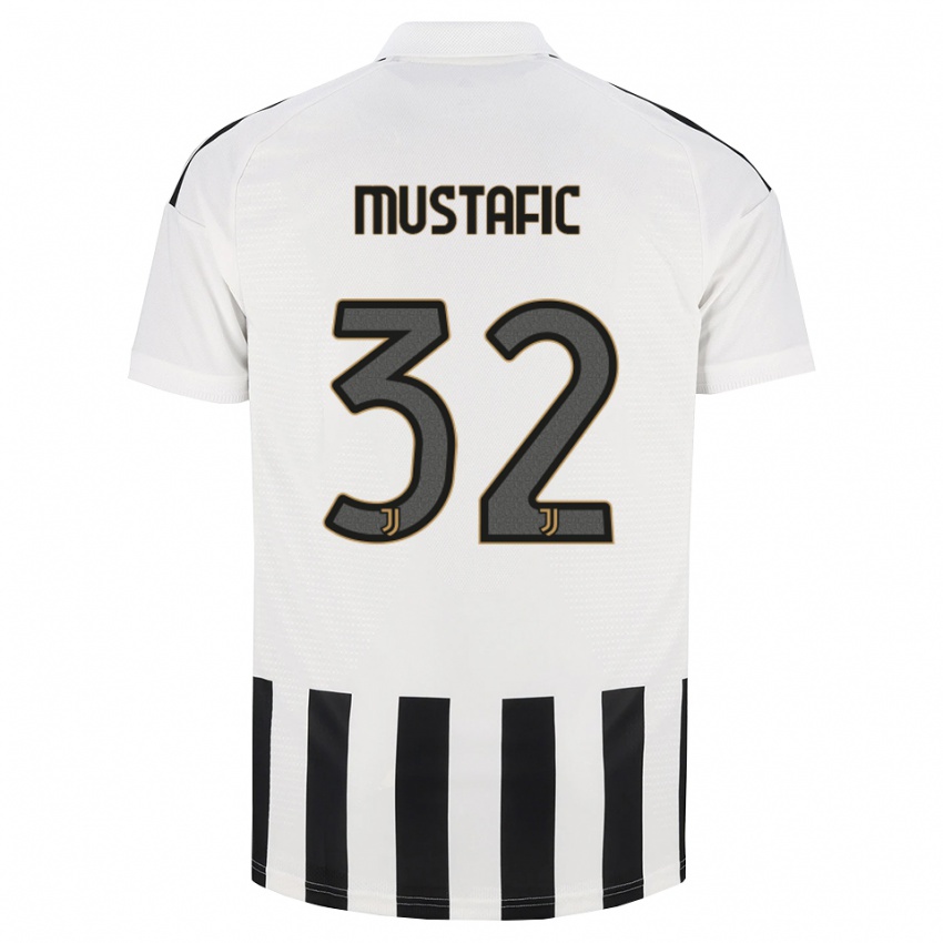 ילדים Emma Mustafic #32 שחור לבן חום ג'רזי ביתית 2026/27 חולצה קצרה