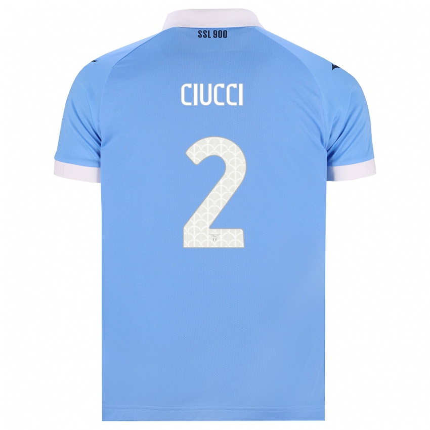 ילדים Federico Ciucci #2 כחול שמיים שחור לבן ג'רזי ביתית 2026/27 חולצה קצרה