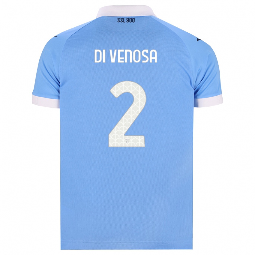 ילדים Rocco Di Venosa #2 כחול שמיים שחור לבן ג'רזי ביתית 2026/27 חולצה קצרה