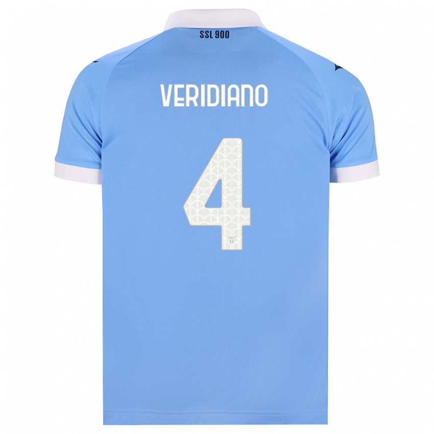 ילדים Loukas Veridiano #4 כחול שמיים שחור לבן ג'רזי ביתית 2026/27 חולצה קצרה